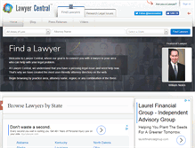 Tablet Screenshot of lawyercentral.com